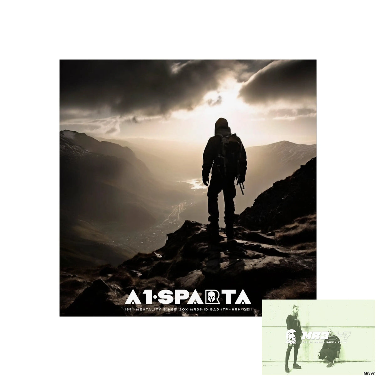 Mount Snowdon In Blind the summit 2nd SAS link done May 20X No 16 Fine Art Posters 16″ x 16″ / Matte Poster