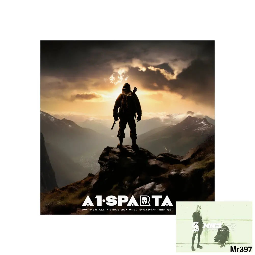 Mount Snowdon In Blind the summit 2nd SAS link done May 20X No 18 Fine Art Posters 16″ x 16″ / Matte Poster