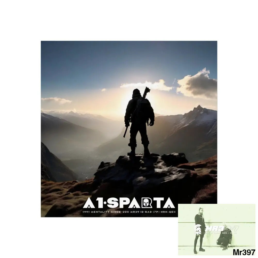 Mount Snowdon In Blind the summit 2nd SAS link done May 20X No 20 Fine Art Posters 16″ x 16″ / Matte Poster