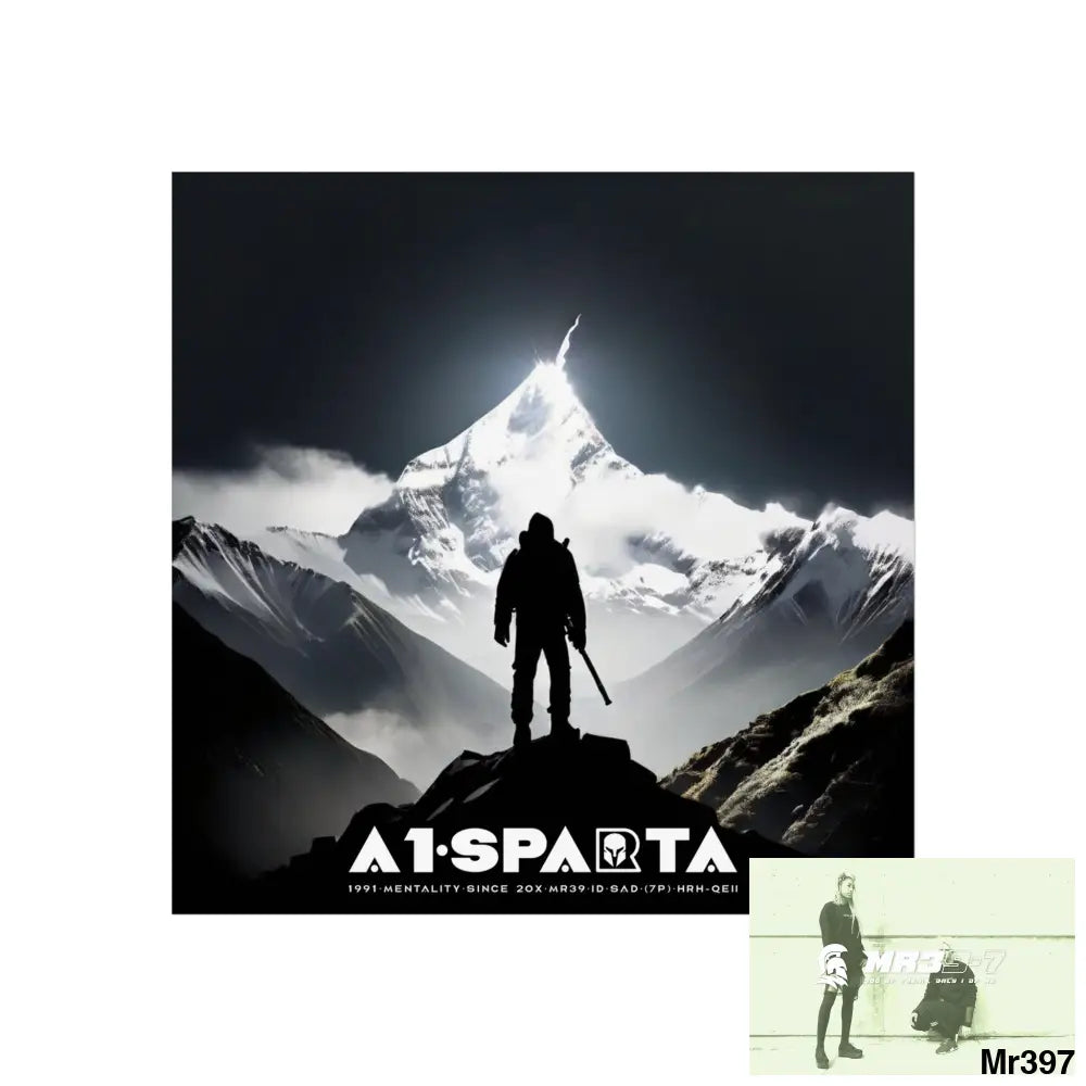 Mount Snowdon In Blind the summit 2nd SAS link done May 20X No 21 Fine Art Posters 16″ x 16″ / Matte Poster