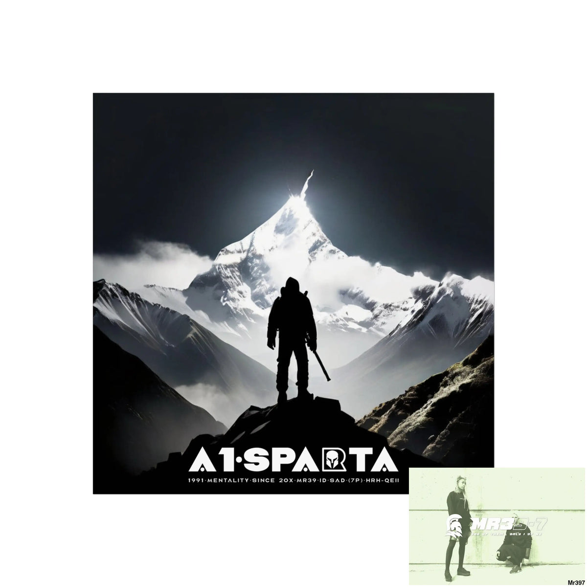 Mount Snowdon In Blind the summit 2nd SAS link done May 20X No 21 Fine Art Posters 16″ x 16″ / Matte Poster
