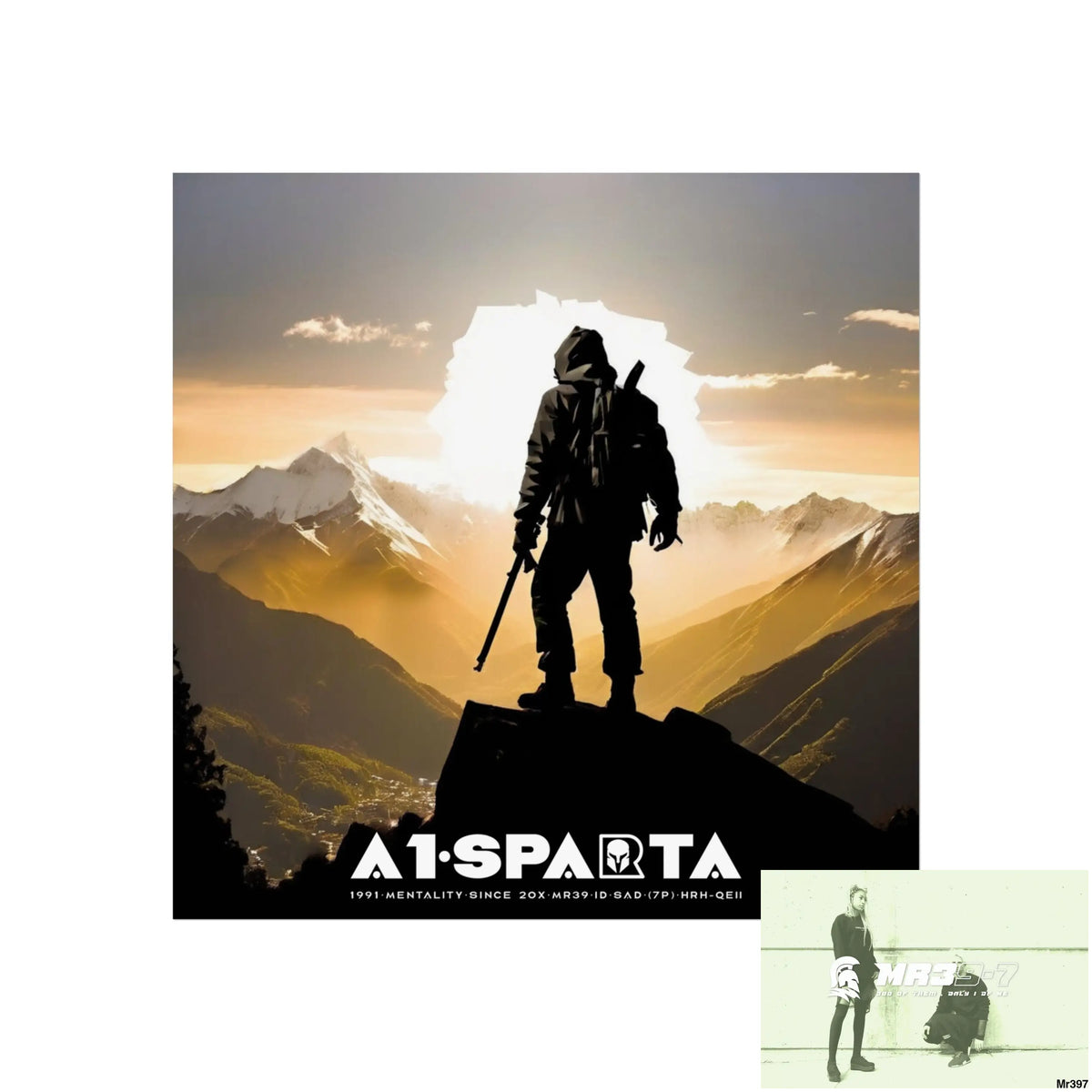 Mount Snowdon In Blind the summit 2nd SAS link done May 20X No 22 Fine Art Posters 16″ x 16″ / Matte Poster