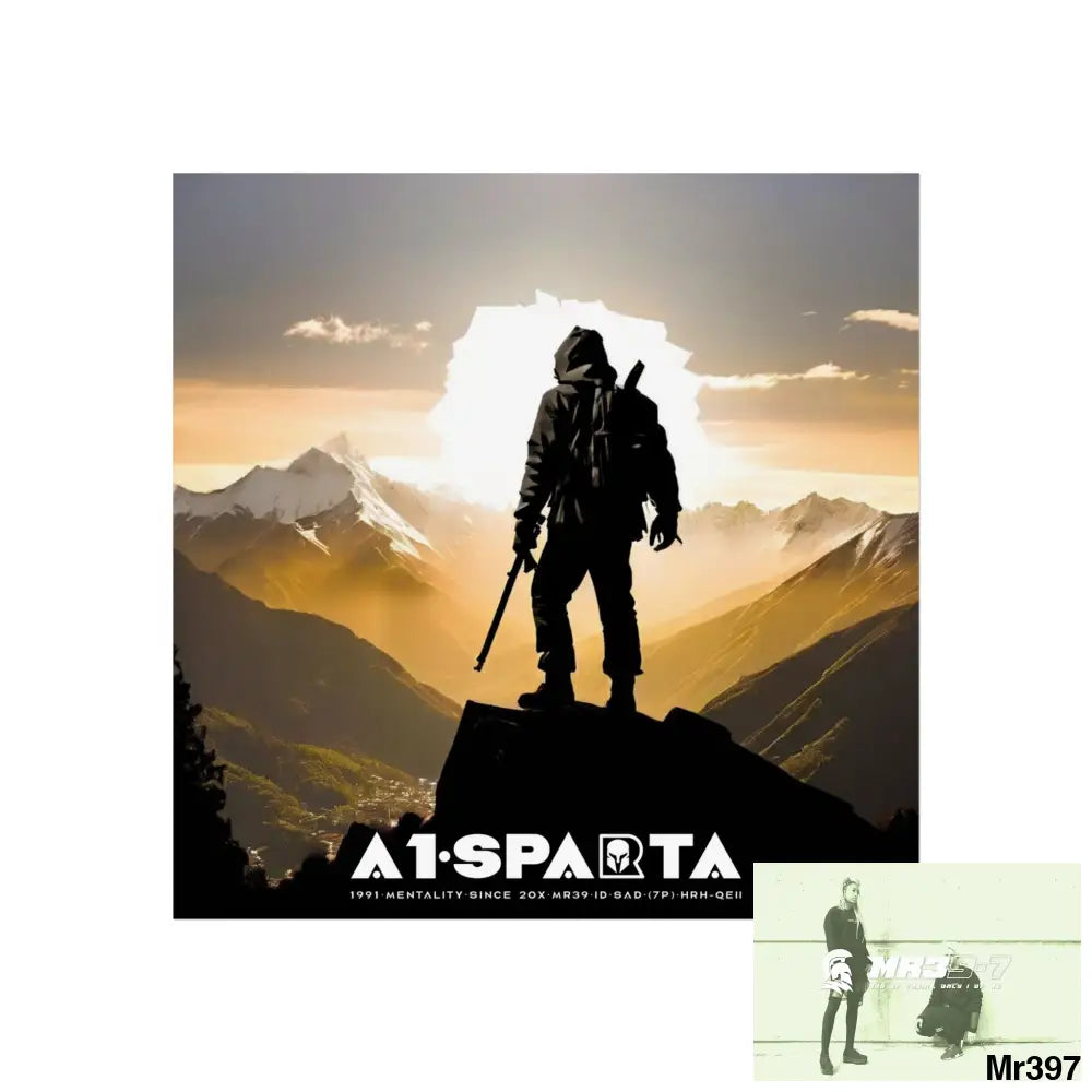 Mount Snowdon In Blind the summit 2nd SAS link done May 20X No 22 Fine Art Posters 30″ x 30″ / Matte Poster