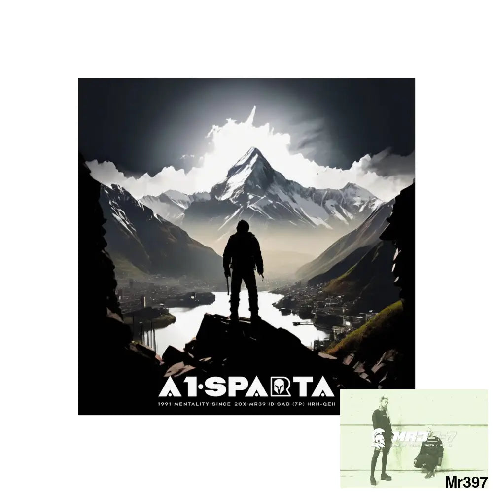 Mount Snowdon In Blind the summit 2nd SAS link done May 20X No 23 Fine Art Posters 30″ x 30″ / Matte Poster