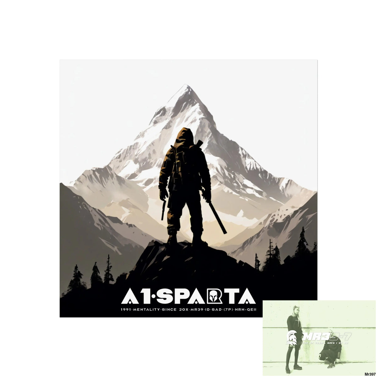 Mount Snowdon In Blind the summit 2nd SAS link done May 20X No 24 Fine Art Posters 16″ x 16″ / Matte Poster