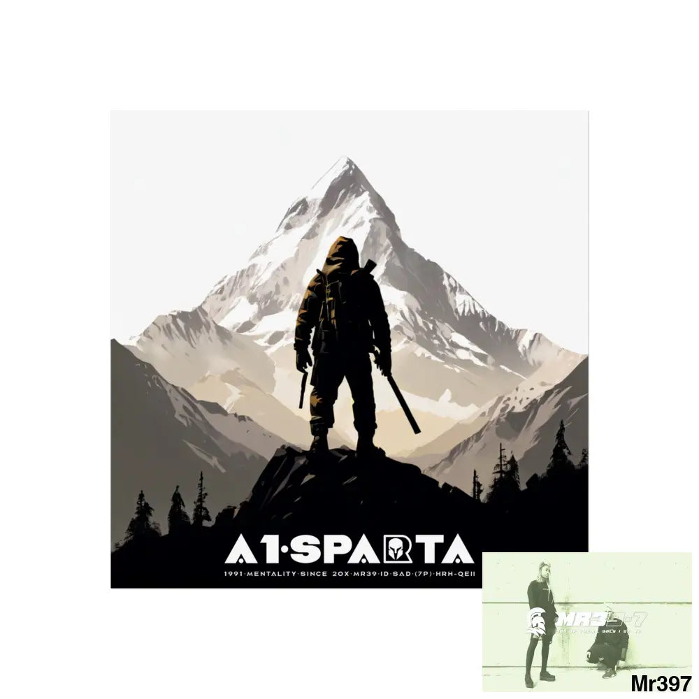 Mount Snowdon In Blind the summit 2nd SAS link done May 20X No 24 Fine Art Posters 30″ x 30″ / Matte Poster