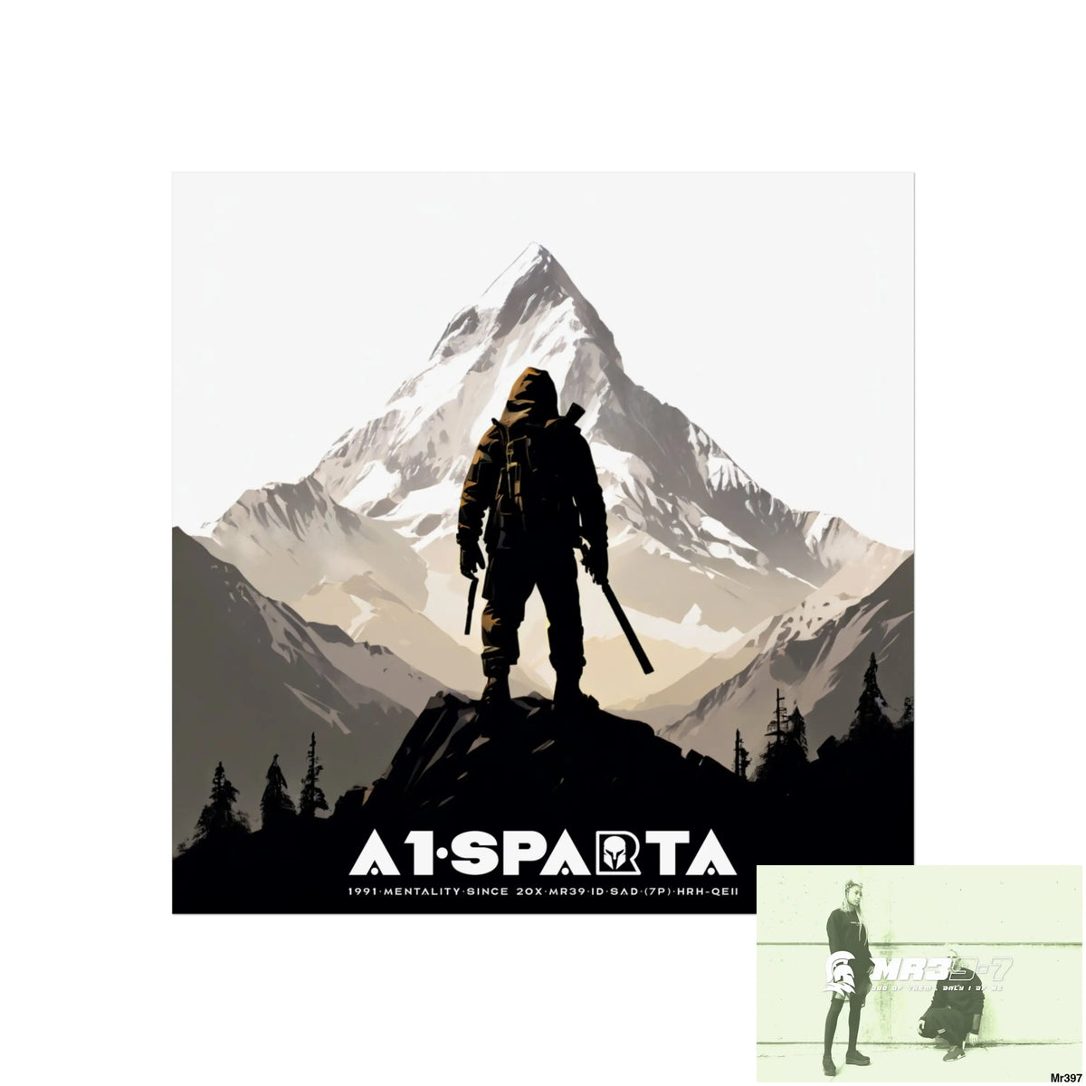 Mount Snowdon In Blind the summit 2nd SAS link done May 20X No 24 Fine Art Posters 24″ x 24″ / Matte Poster