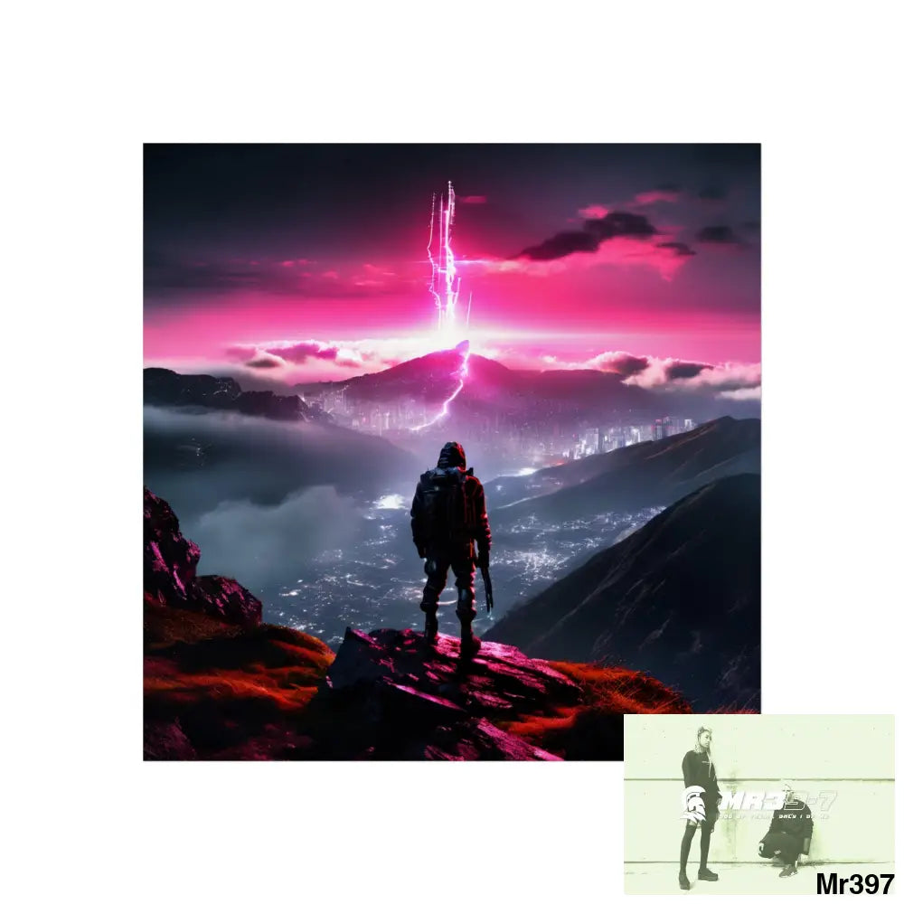 Mount Snowdon In Blind the summit 2nd SAS link done May 20X No 26 Fine Art Posters 16″ x 16″ / Matte Poster