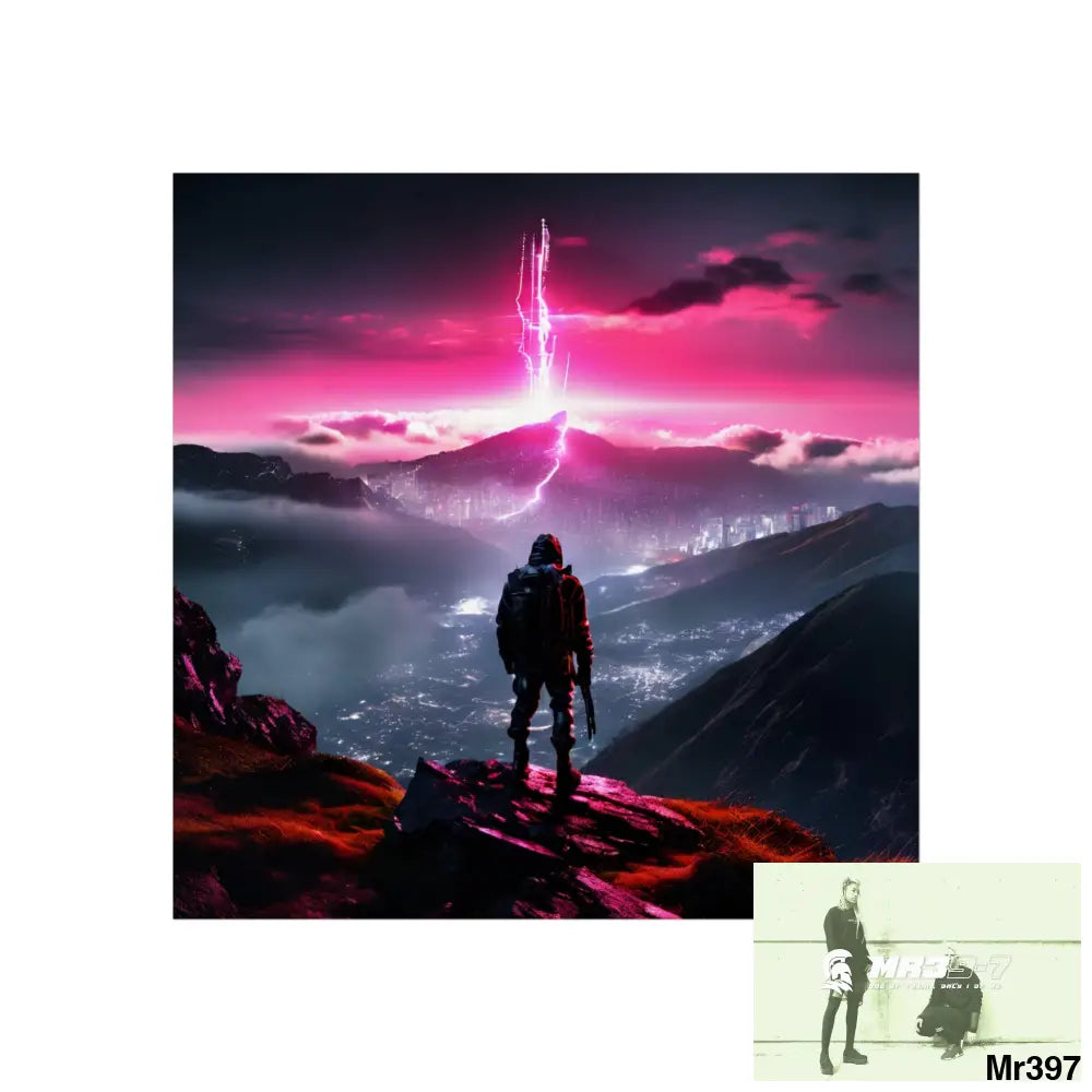 Mount Snowdon In Blind the summit 2nd SAS link done May 20X No 26 Fine Art Posters 30″ x 30″ / Matte Poster