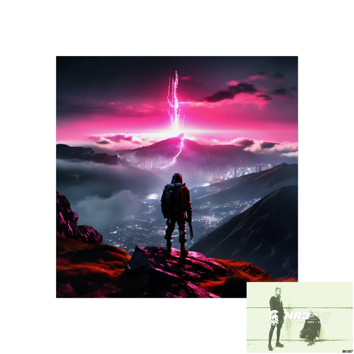 Mount Snowdon In Blind the summit 2nd SAS link done May 20X No 26 Fine Art Posters 30″ x 30″ / Matte Poster