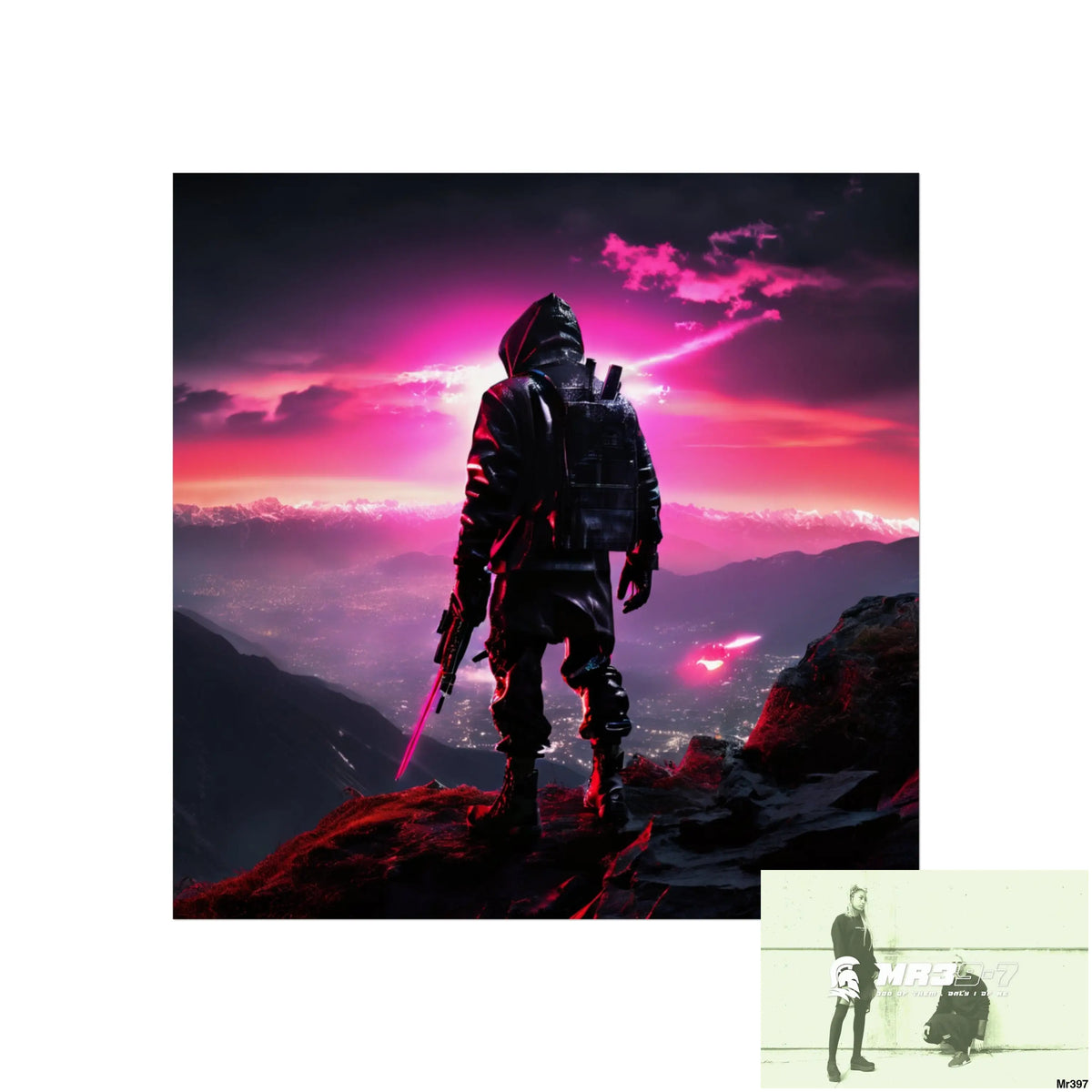 Mount Snowdon In Blind the summit 2nd SAS link done May 20X No 27 Fine Art Posters 16″ x 16″ / Matte Poster