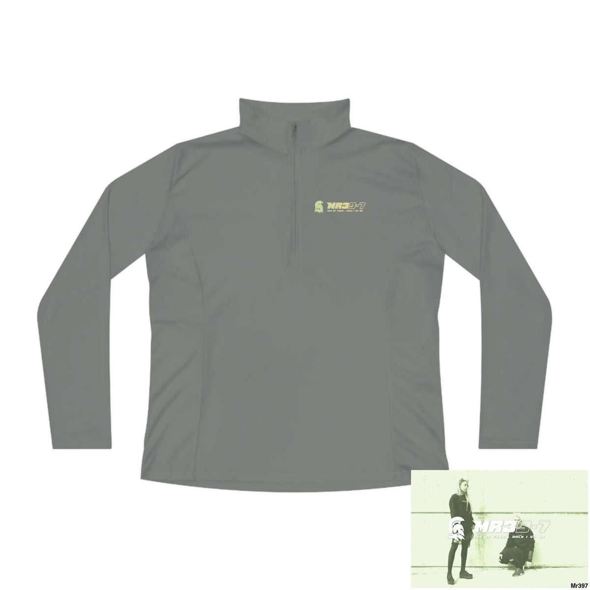 MR 39 Ladies Quarter-Zip Pullover Grey Concrete / S Long-sleeve