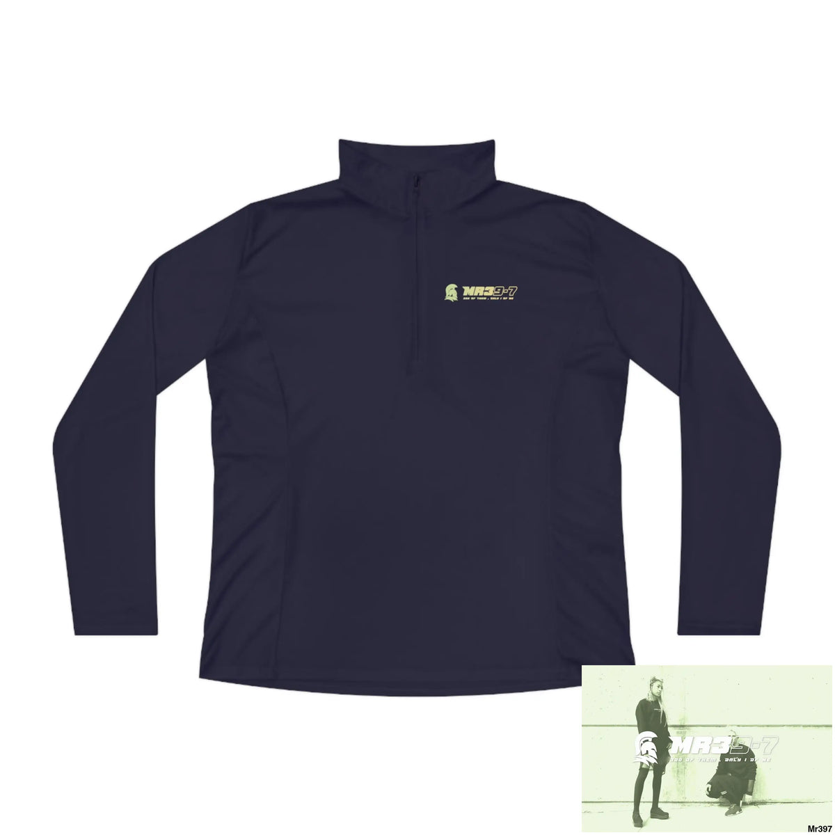 MR 39 Ladies Quarter-Zip Pullover True Navy / XS Long-sleeve