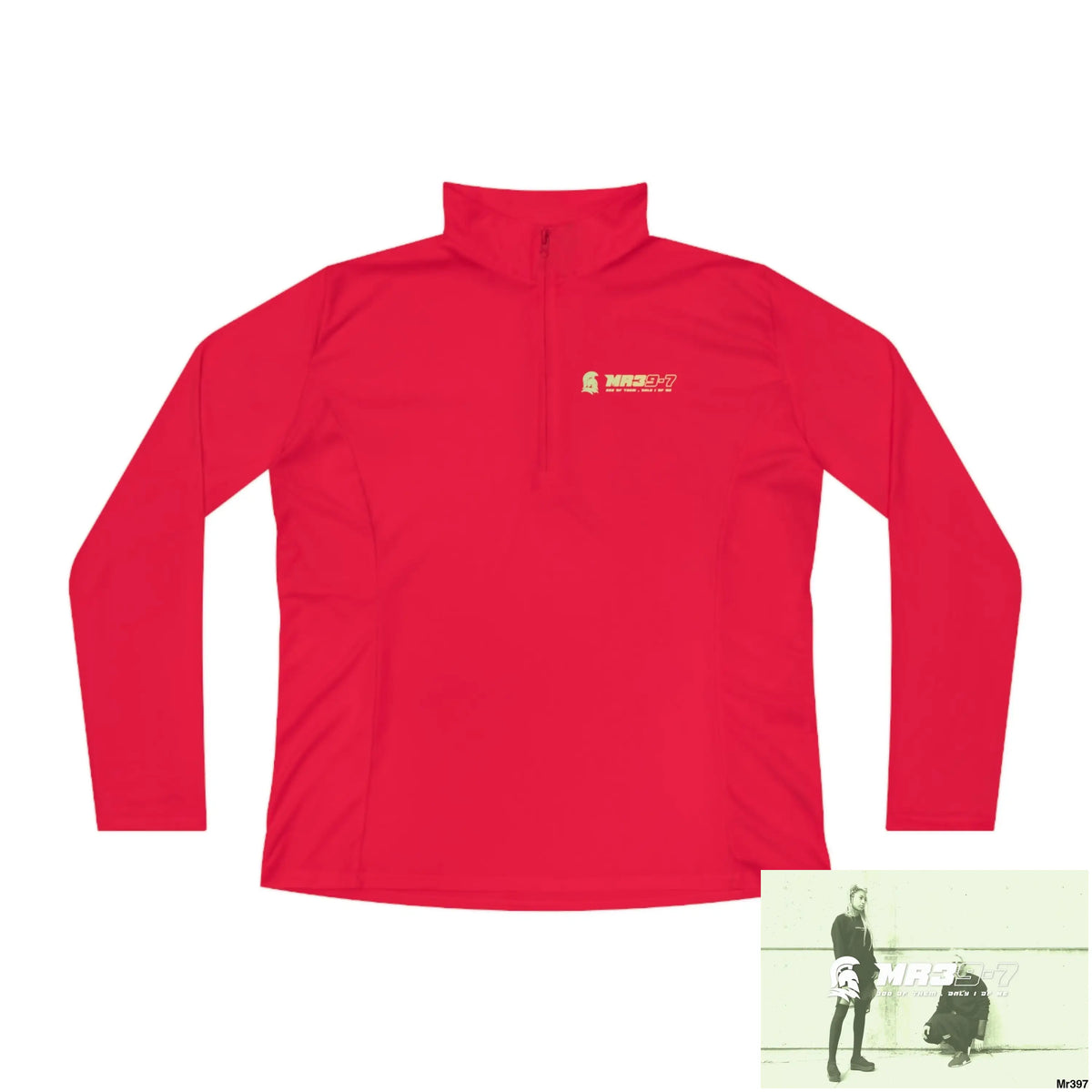 MR 39 Ladies Quarter-Zip Pullover True Red / S Long-sleeve