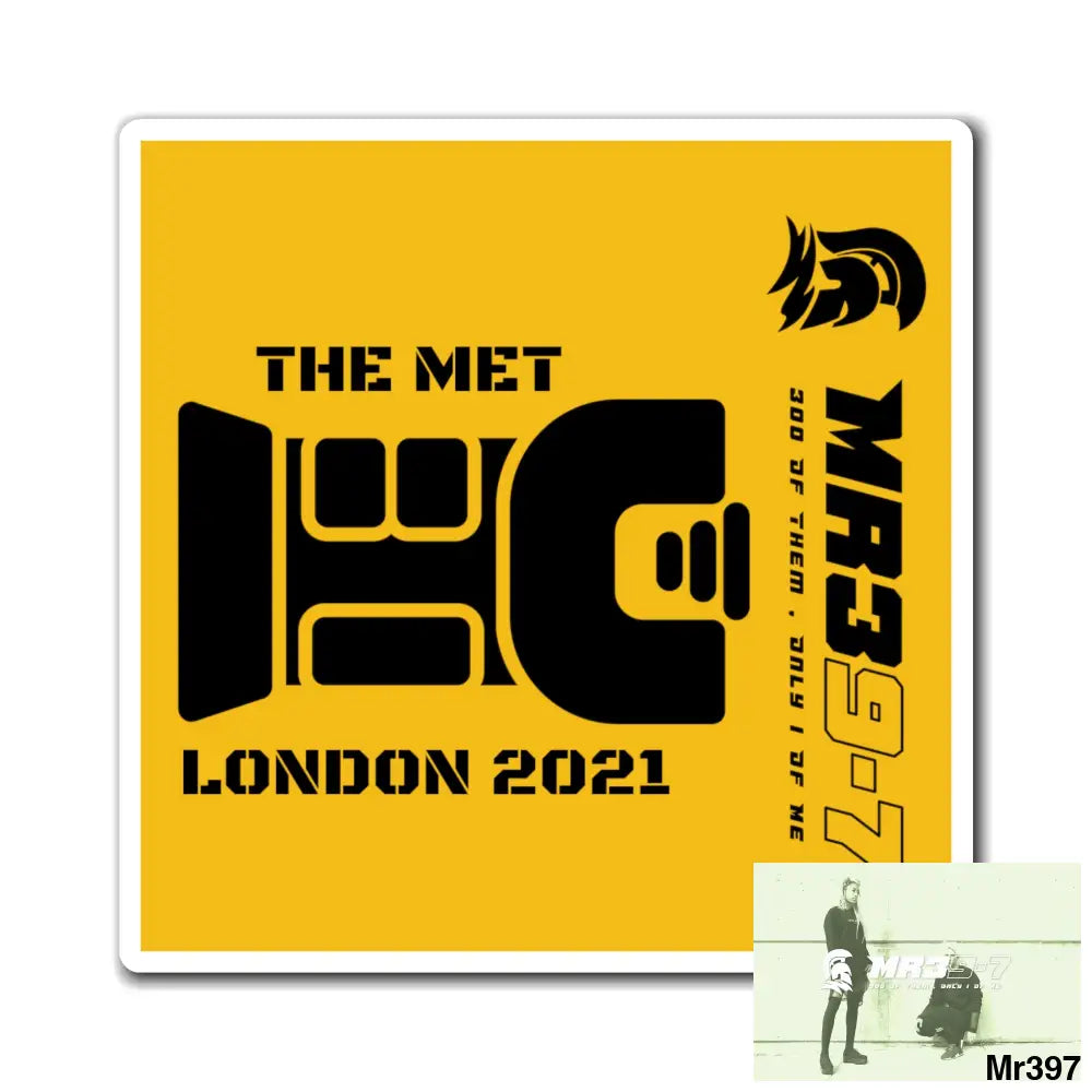 MR 39 Tasered by the MET 2021 Magnet 4’’ × 4’’ Paper products