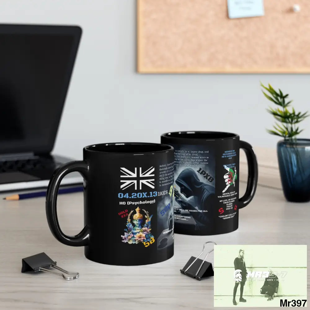 MR39-7 300 of them only 1 of me 11oz Tactical GB / Black Mug Mental Health VAR / My Life My Deaths Their Plans Failed