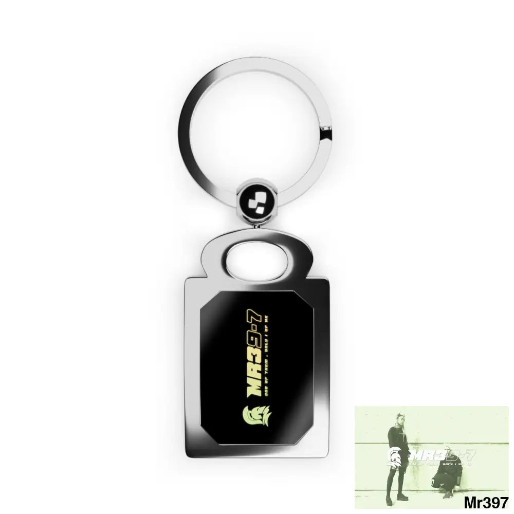 MR39-7 300 of them only 1 of me Rectangle Photo Keyring One size / Glossy / Silver Accessories