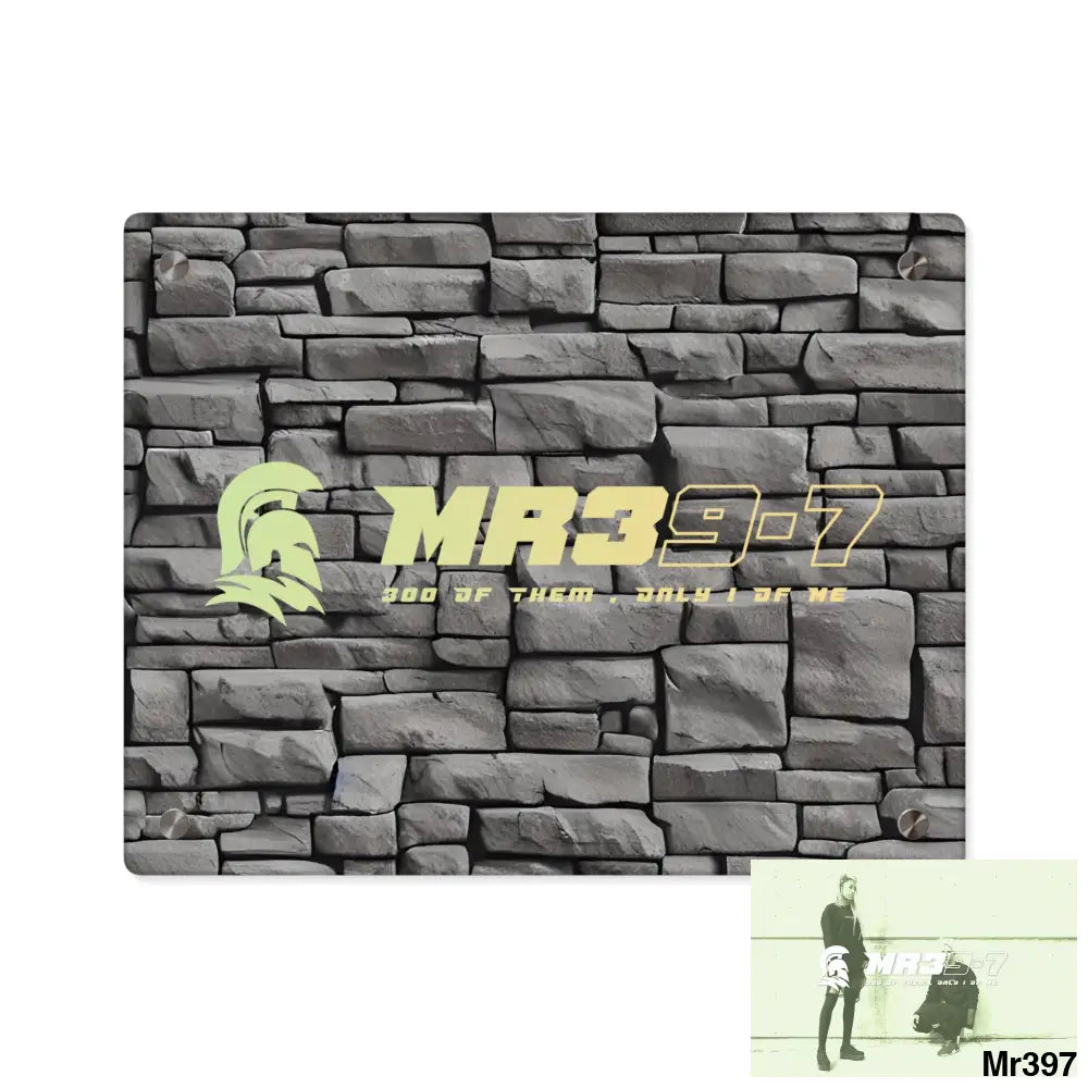 MR39-7 3D Dark Black Brick Wall 32k Ultrarealistic High quality Acrylic Wall Art Panels 14″ x 11″ (Horizontal) / 0.25’’