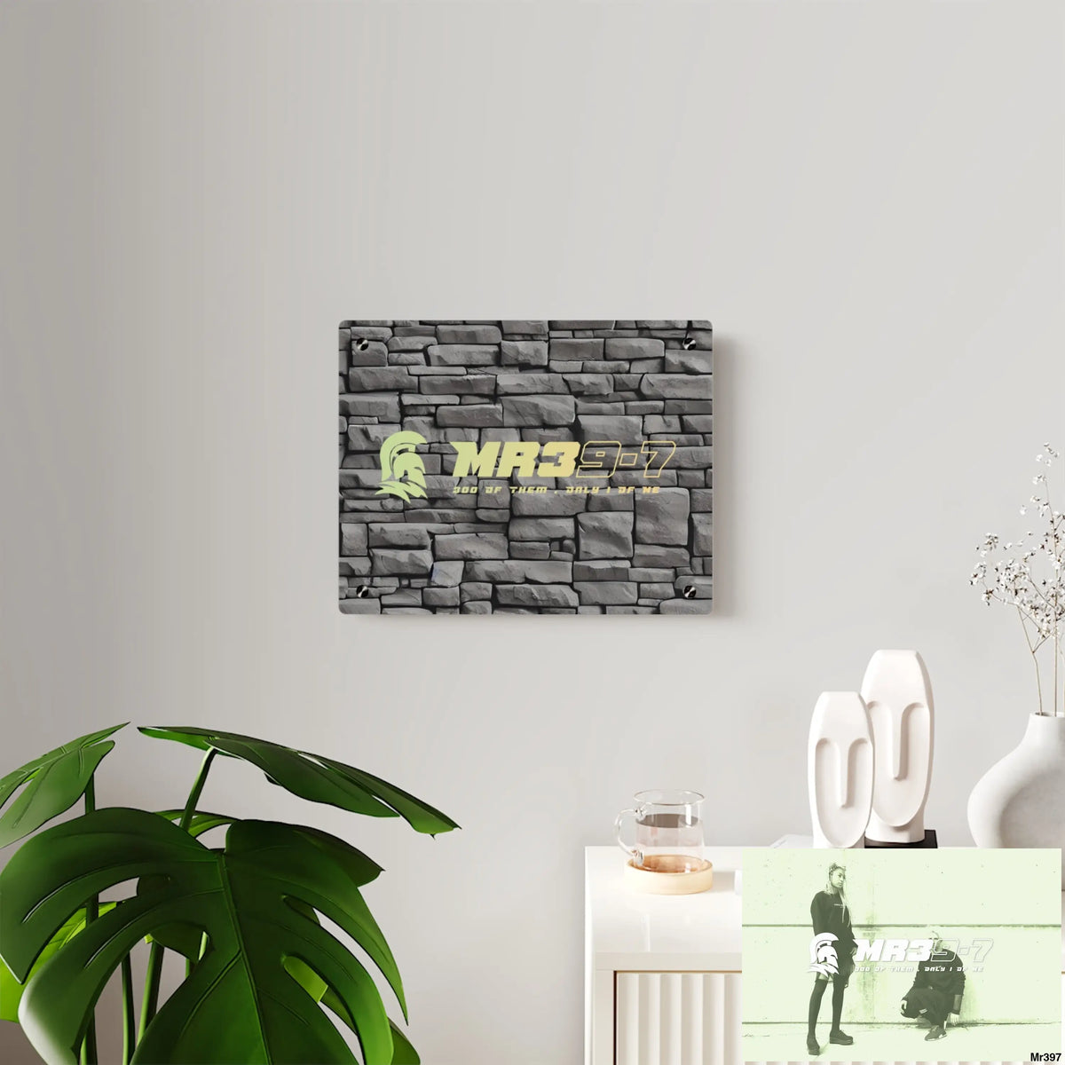 MR39-7 3D Dark Black Brick Wall 32k Ultrarealistic High quality Acrylic Wall Art Panels Home Decor
