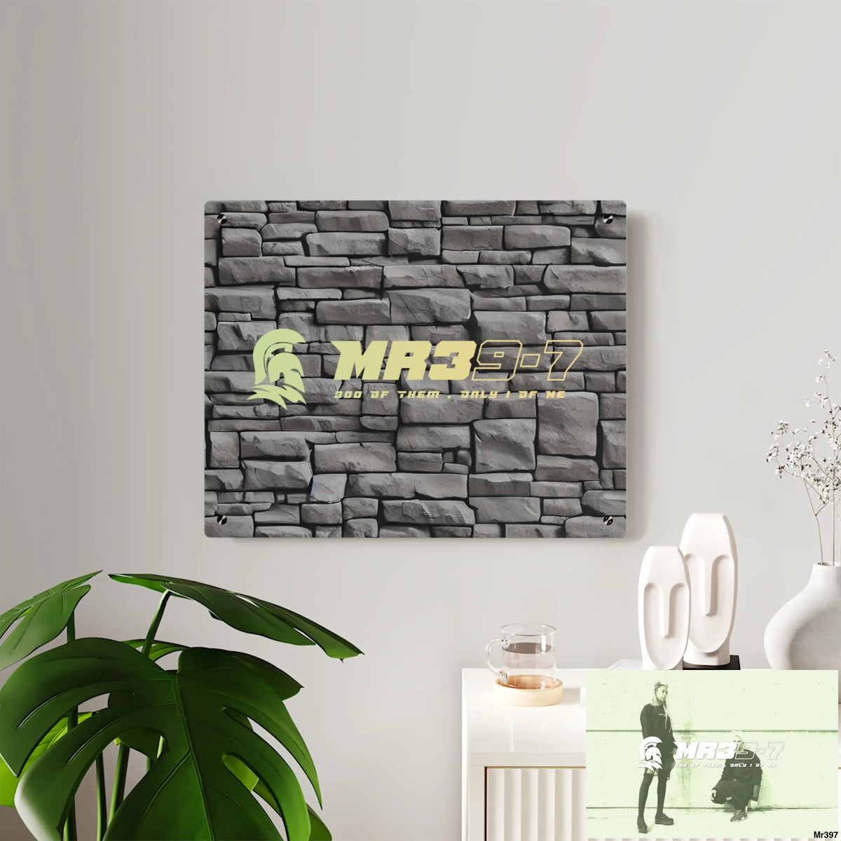MR39-7 3D Dark Black Brick Wall 32k Ultrarealistic High quality Acrylic Wall Art Panels Home Decor