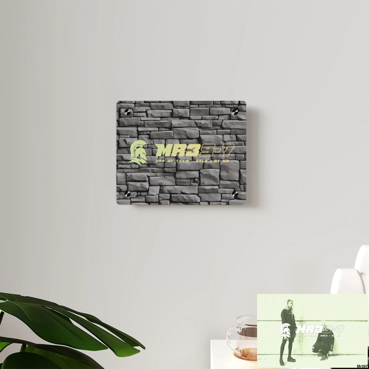 MR39-7 3D Dark Black Brick Wall 32k Ultrarealistic High quality Acrylic Wall Art Panels Home Decor