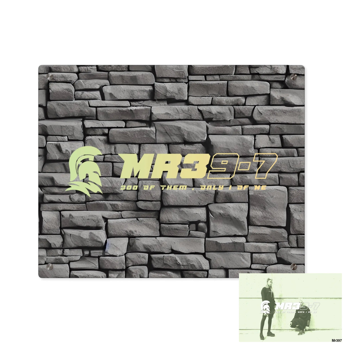 MR39-7 3D Dark Black Brick Wall 32k Ultrarealistic High quality Acrylic Wall Art Panels 20″ x 16″ (Horizontal) / 0.25’’