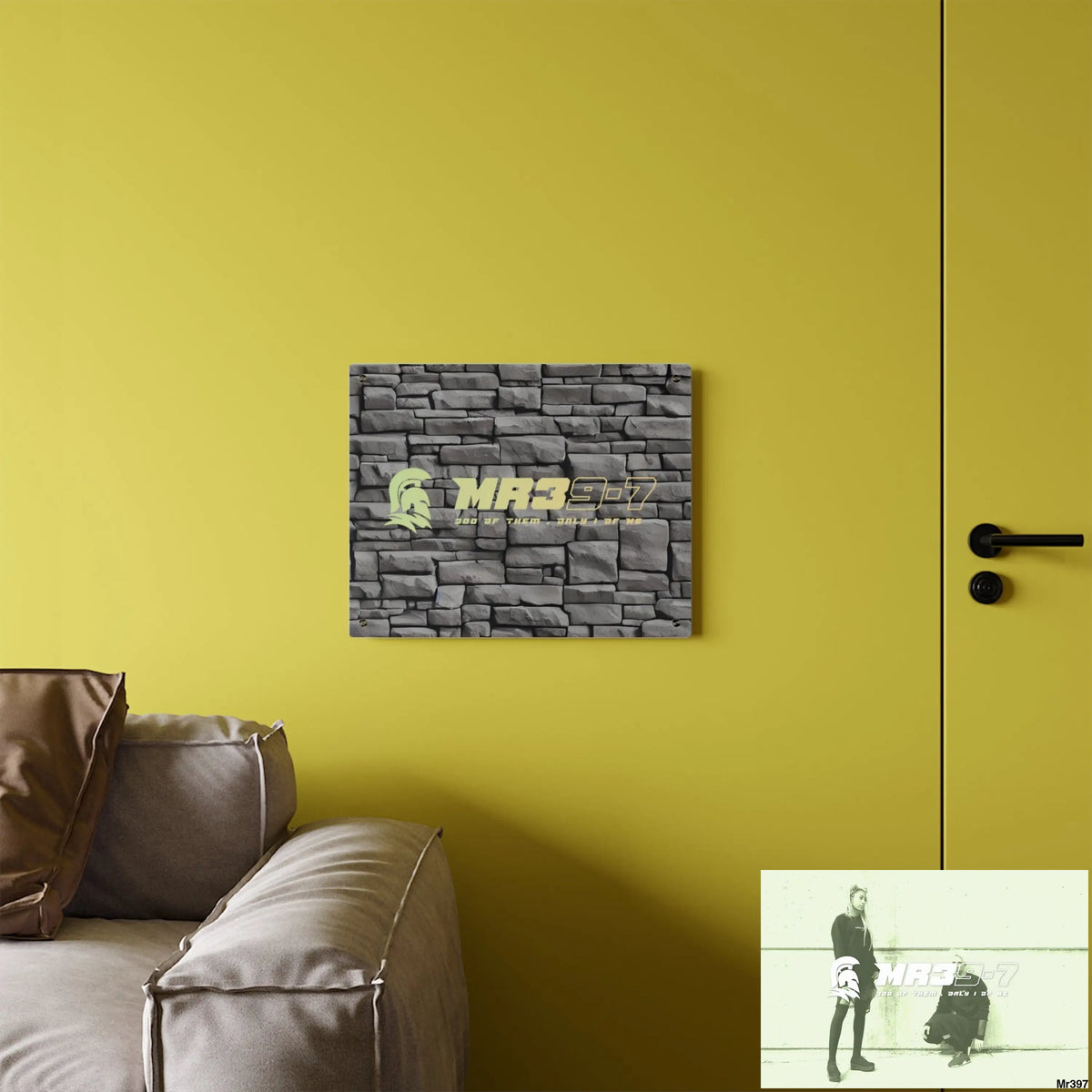 MR39-7 3D Dark Black Brick Wall 32k Ultrarealistic High quality Acrylic Wall Art Panels Home Decor