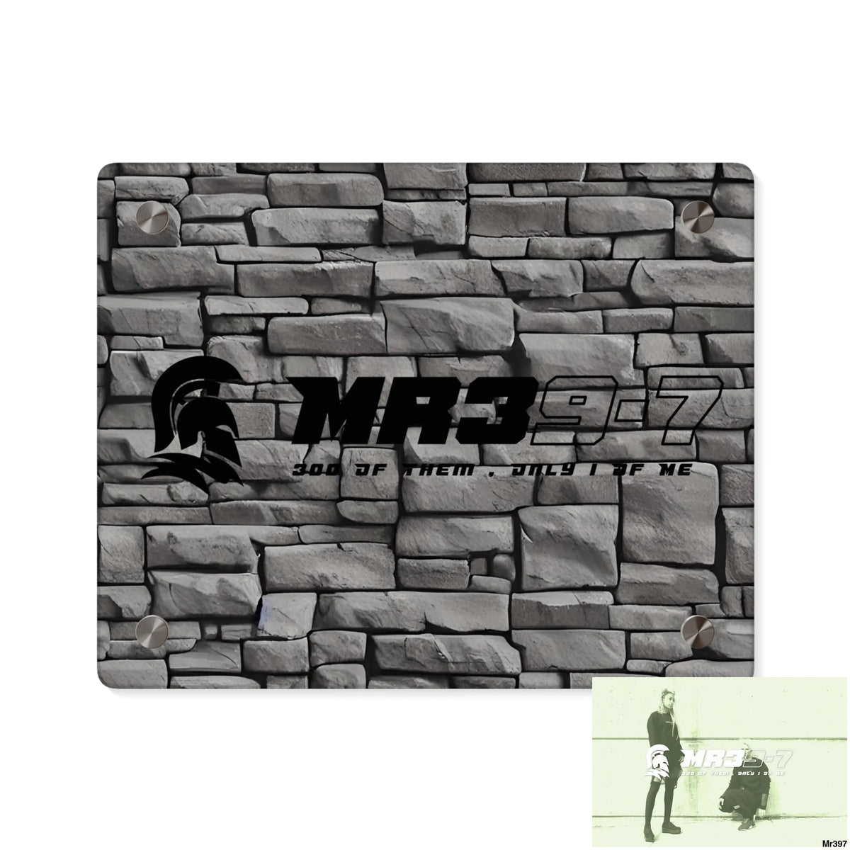 Copy of MR39-7 3D Dark Black Brick Wall 32k Ultrarealistic High quality Acrylic Wall Art Panels 10″ x 8″ (Horizontal)