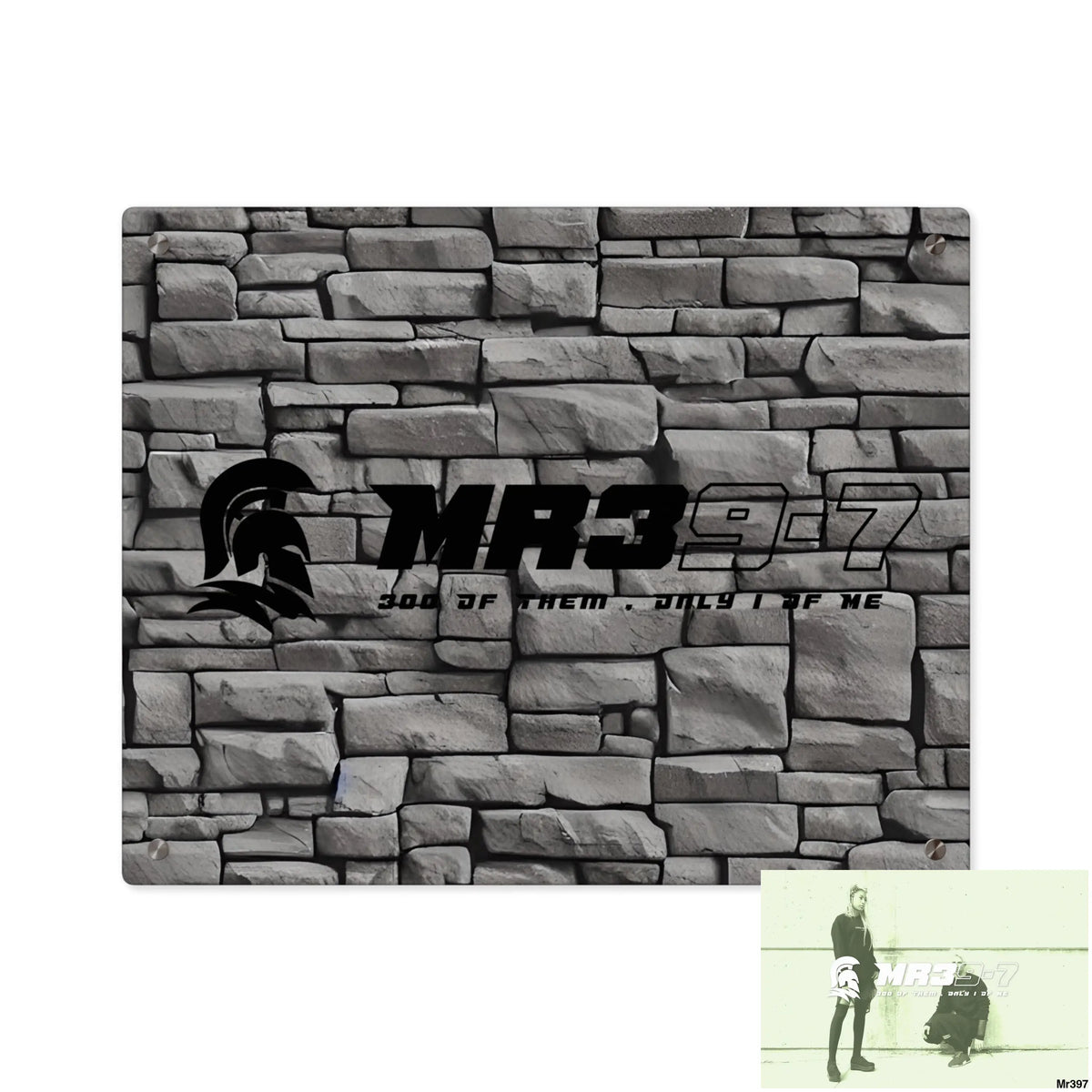Copy of MR39-7 3D Dark Black Brick Wall 32k Ultrarealistic High quality Acrylic Wall Art Panels 20″ x 16″ (Horizontal)