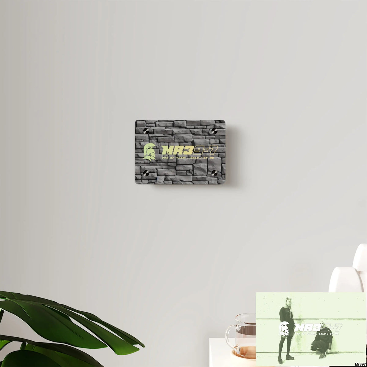 MR39-7 3D Dark Black Brick Wall 32k Ultrarealistic High quality Acrylic Wall Art Panels Home Decor