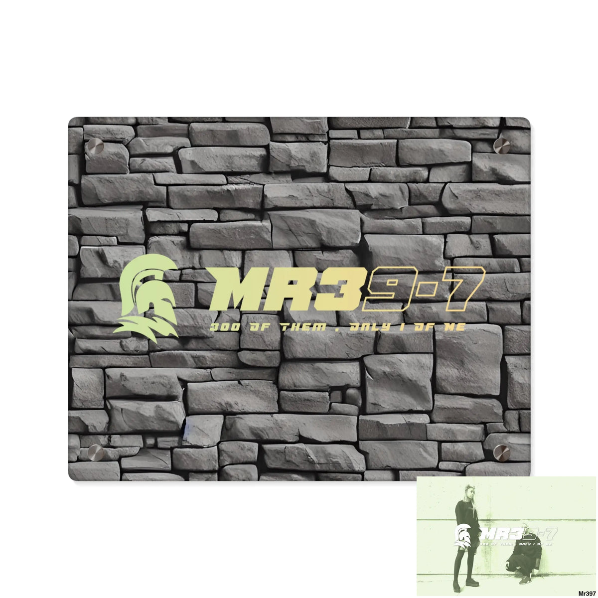 MR39-7 3D Dark Black Brick Wall 32k Ultrarealistic High quality Acrylic Wall Art Panels 14″ x 11″ (Horizontal) / 0.25’’