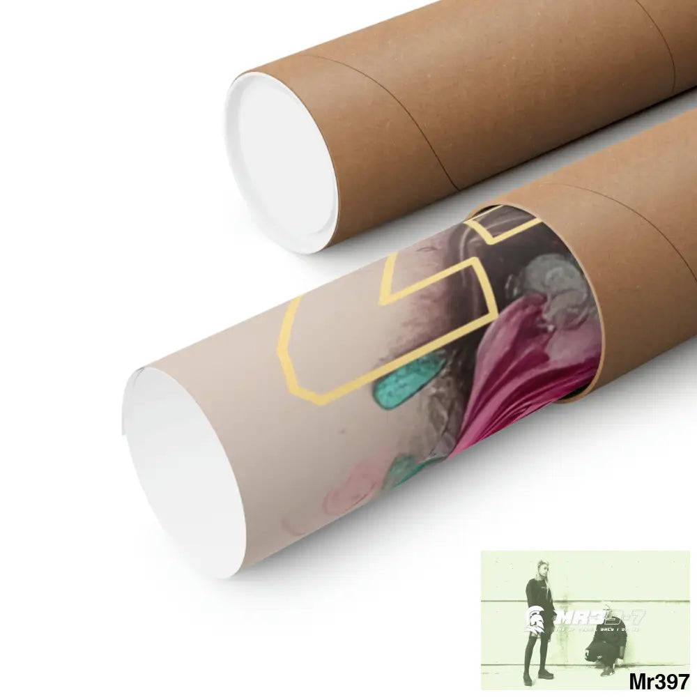 MR39-7 A guitar with pink roses and guitar Matte Vertical Posters Poster