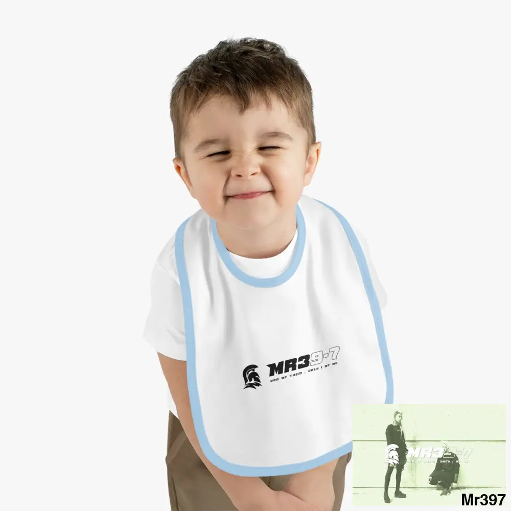 MR39-7 Baby Contrast Trim Jersey Bib Kids clothes