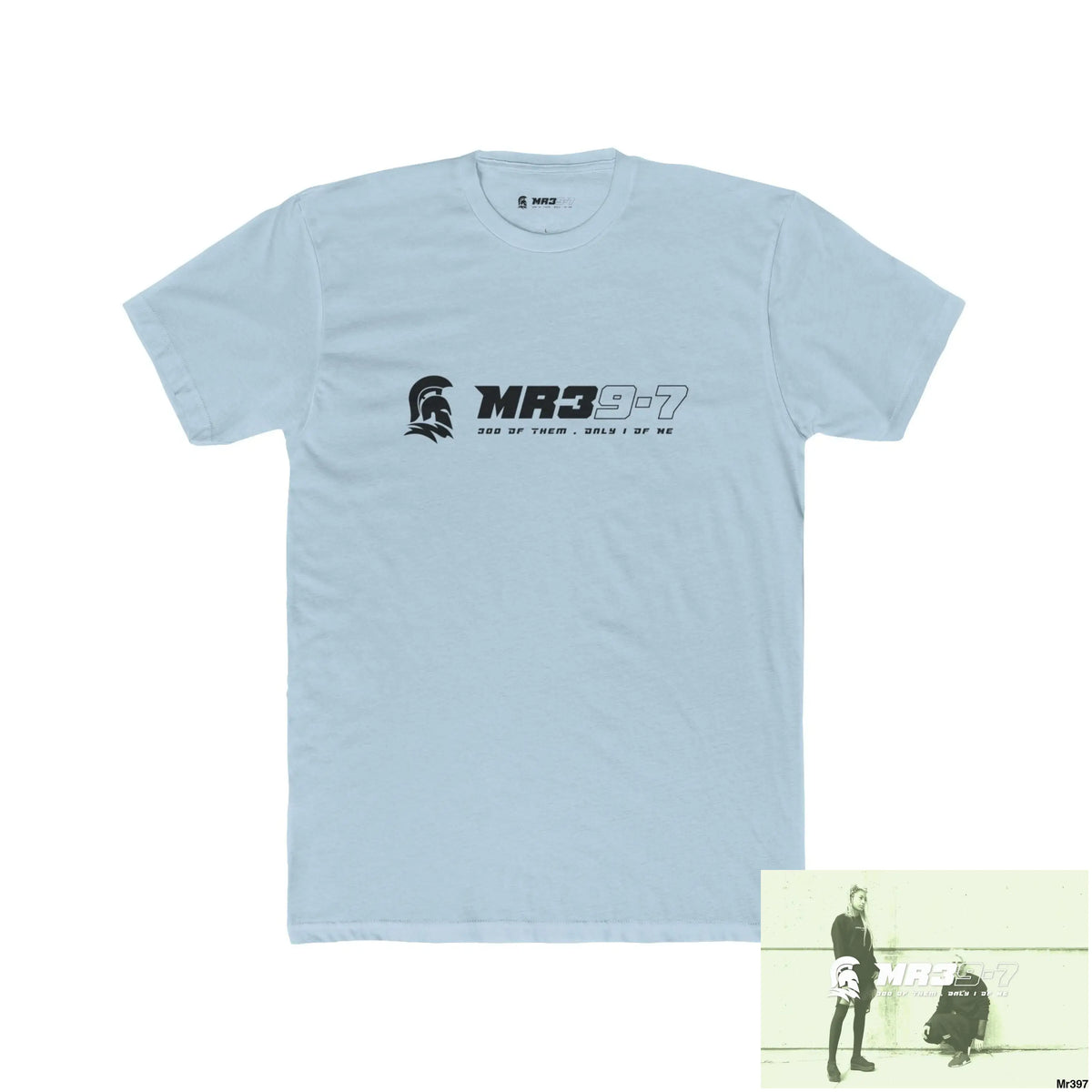 MR39-7 Choose Life Black Men’s Cotton Crew Tee Solid Light Blue / S T-Shirt