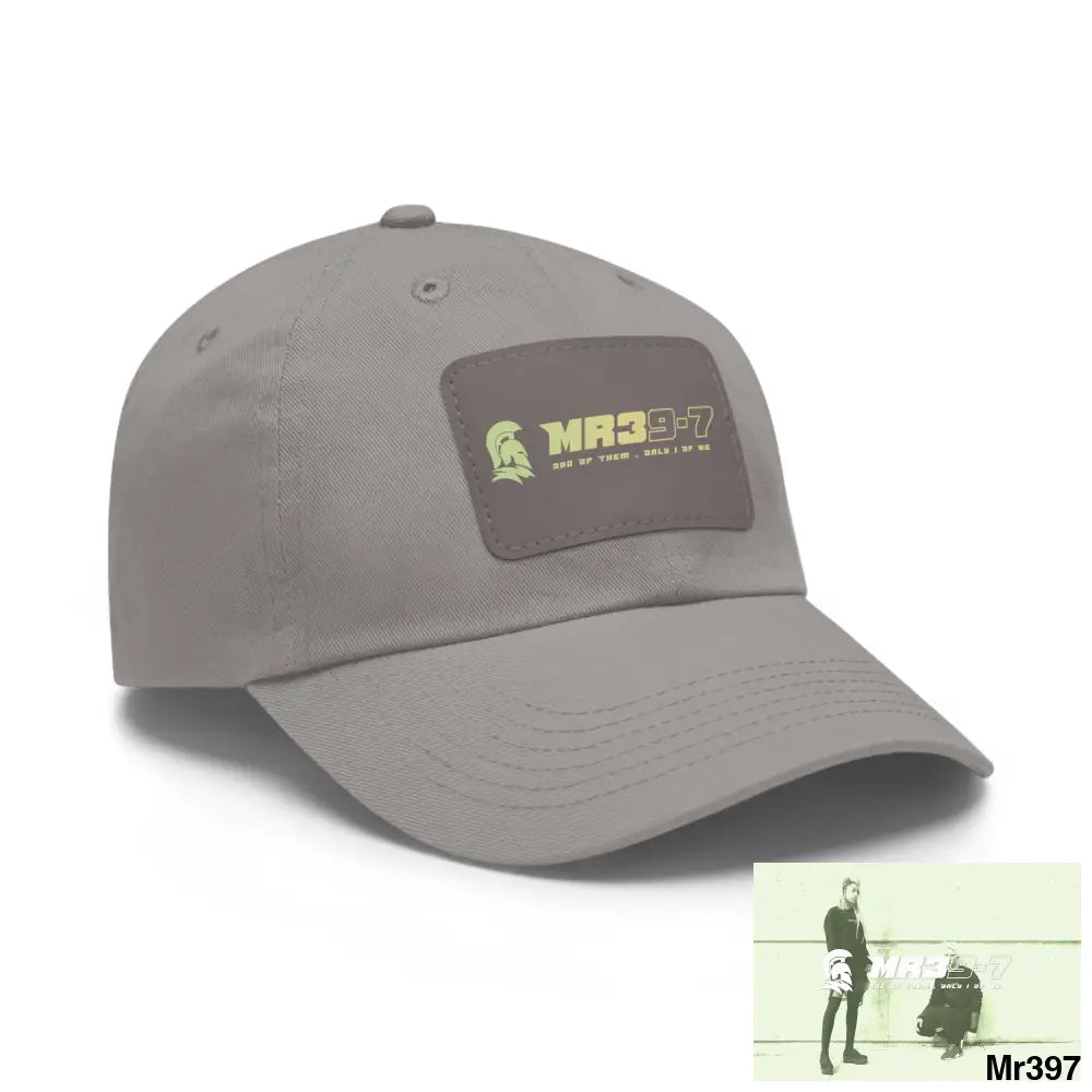MR39-7 Dad Hat with Leather Patch (Rectangle) Hats