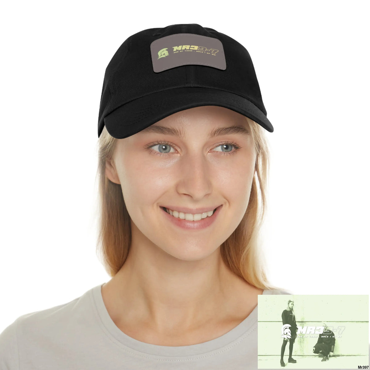 MR39-7 Dad Hat with Leather Patch (Rectangle) Hats