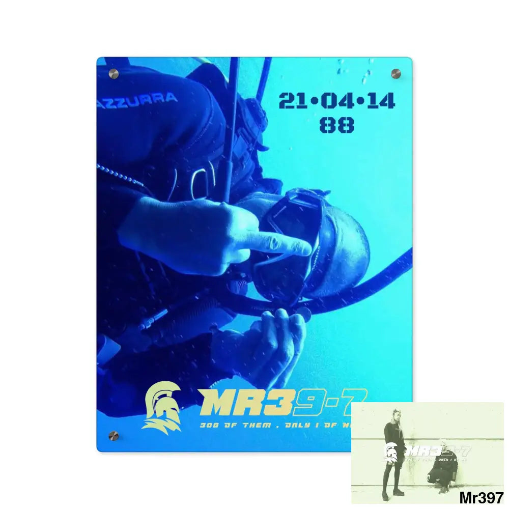 MR39-7 Dahab Egypt The Blue Hole 2014 QEII Birthday 21/04/14 Acrylic Wall Art Panel 16″ x 20″ (Vertical) / 0.25’’ Home