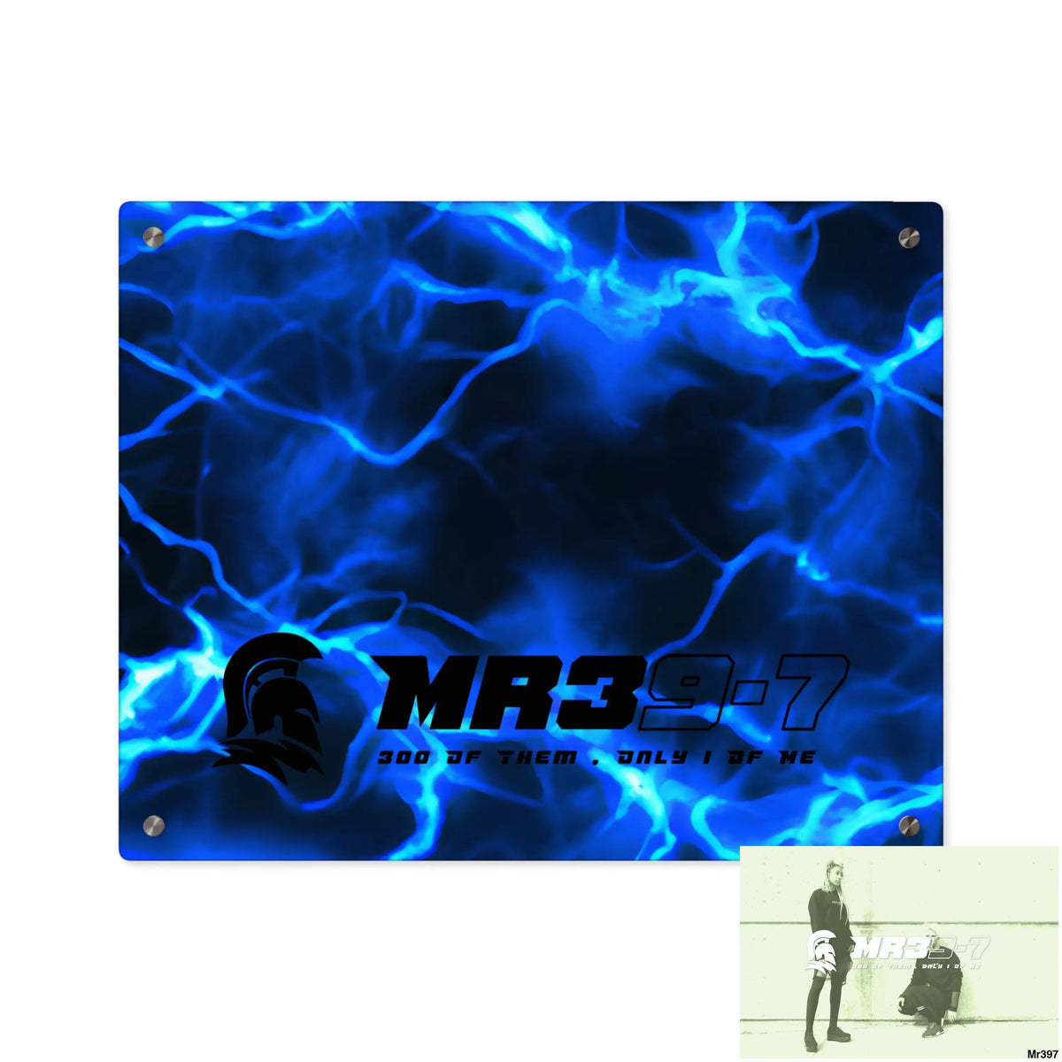 MR39-7 Electric Blue Acrylic Wall Art Panels 20″ x 16″ (Horizontal) / 0.25’’ Home Decor