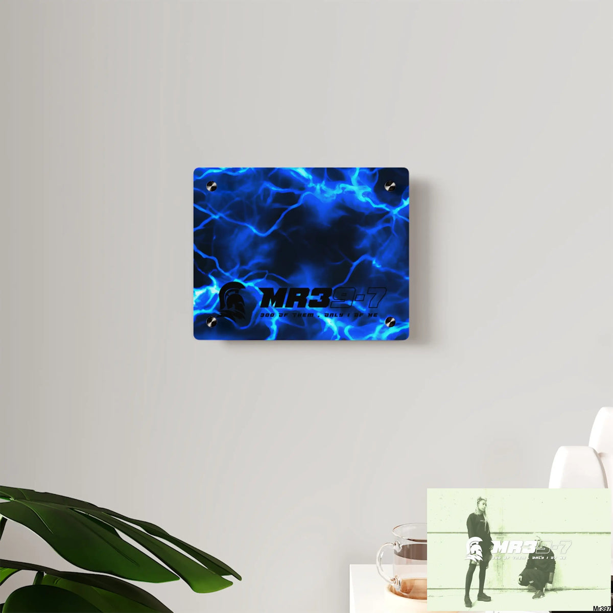 MR39-7 Electric Blue Acrylic Wall Art Panels Home Decor