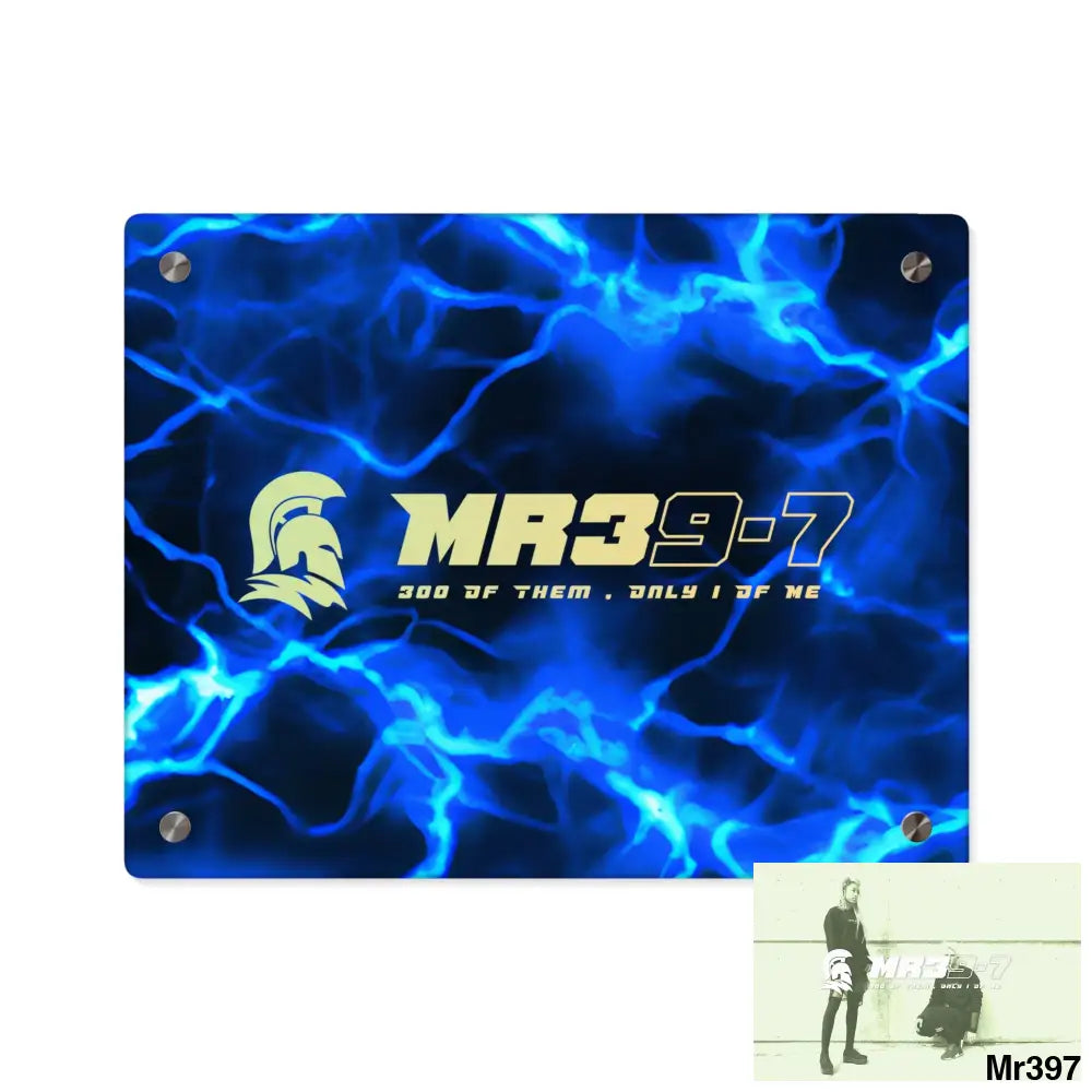 MR39-7 Electric Blue Acrylic Wall Art Panels 14″ x 11″ (Horizontal) / 0.25’’ Home Decor