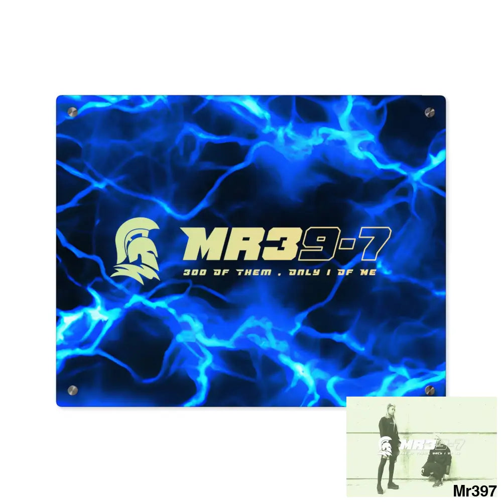 MR39-7 Electric Blue Acrylic Wall Art Panels 20″ x 16″ (Horizontal) / 0.25’’ Home Decor