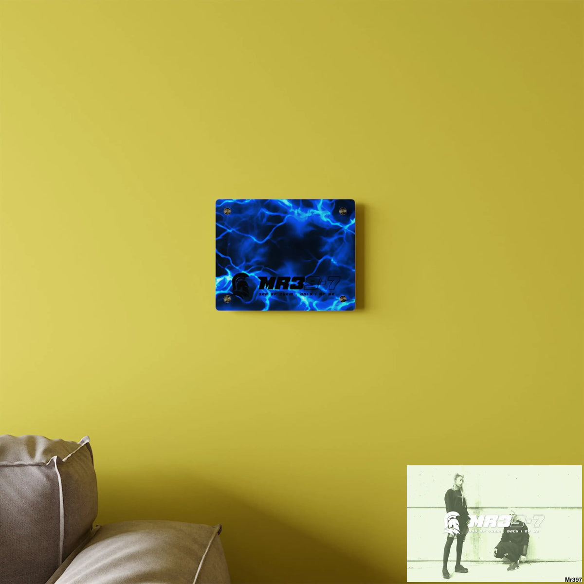 MR39-7 Electric Blue Acrylic Wall Art Panels Home Decor