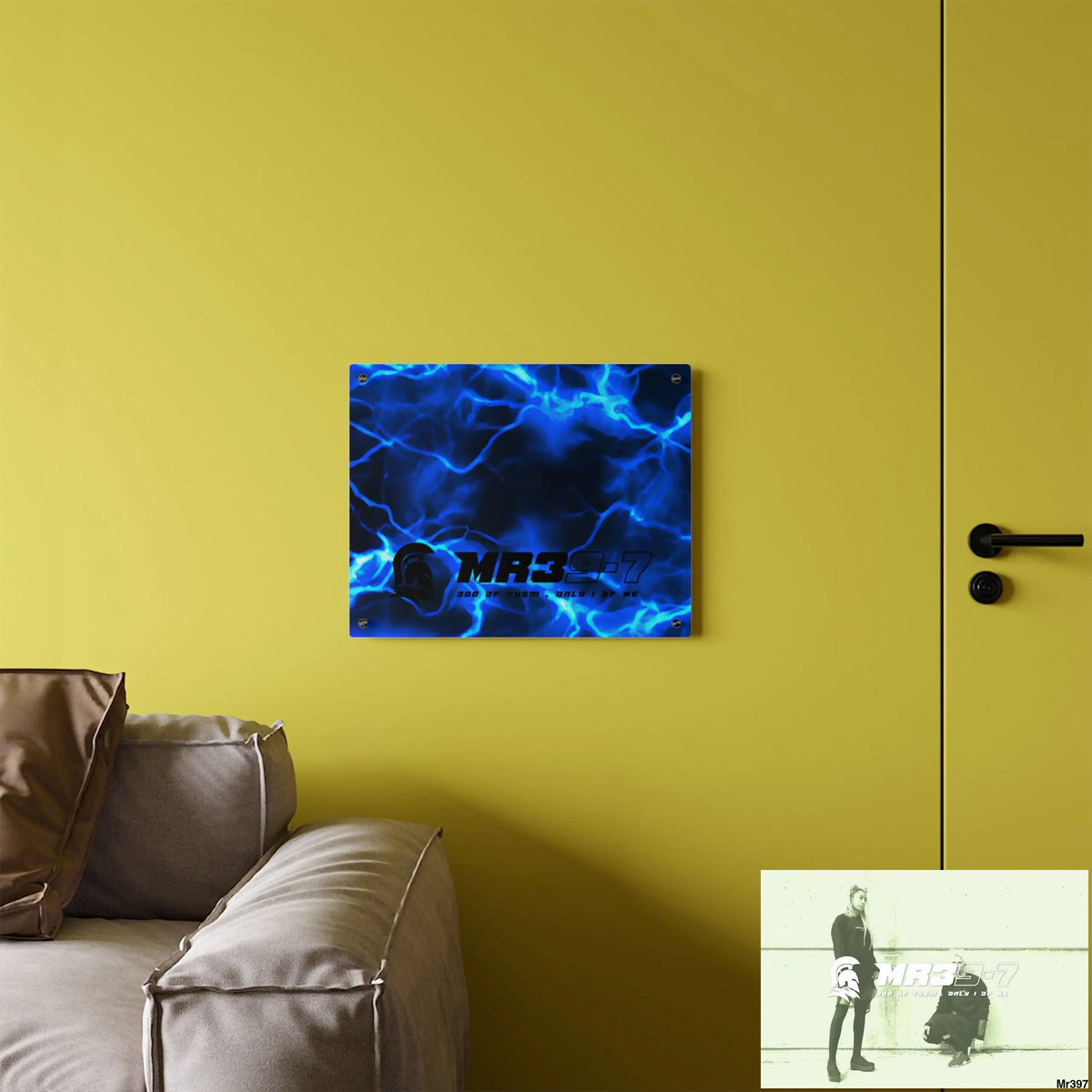 MR39-7 Electric Blue Acrylic Wall Art Panels Home Decor