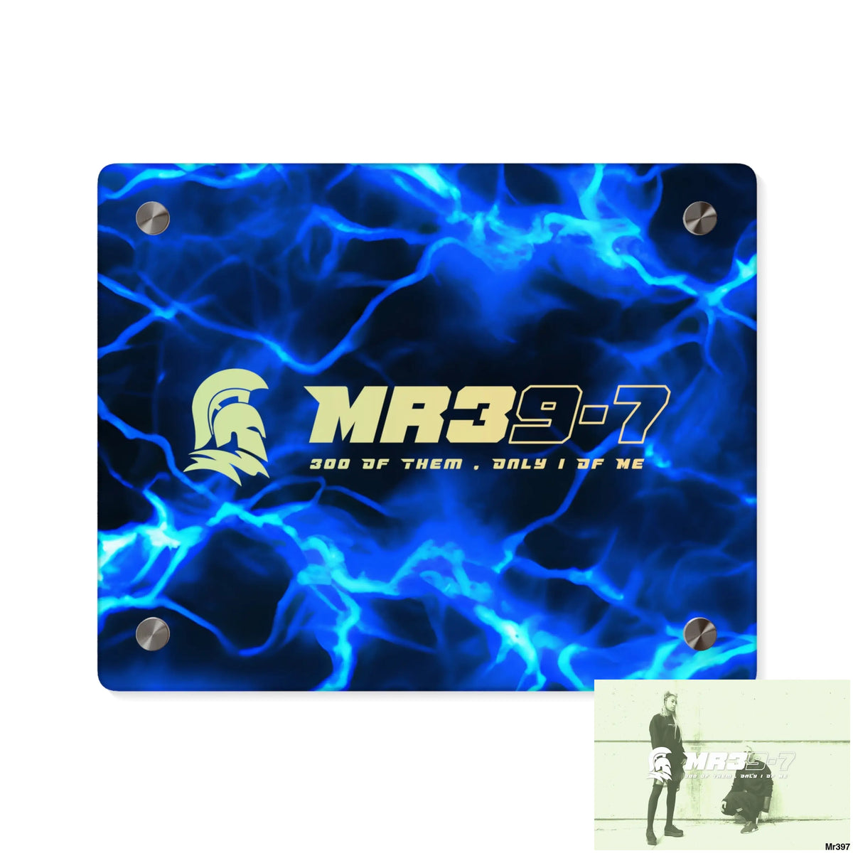 MR39-7 Electric Blue Acrylic Wall Art Panels 10″ x 8″ (Horizontal) / 0.25’’ Home Decor