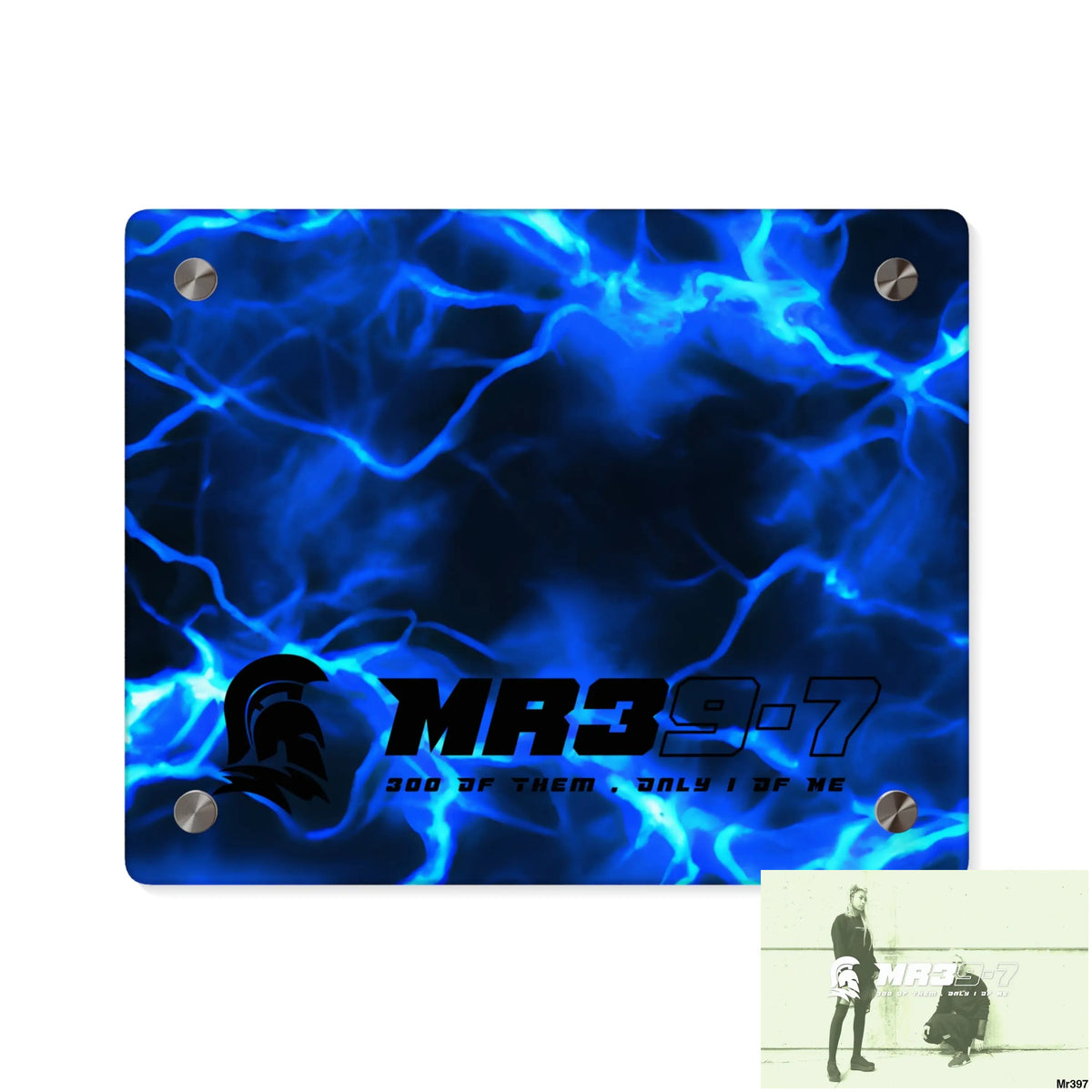MR39-7 Electric Blue Acrylic Wall Art Panels 10″ x 8″ (Horizontal) / 0.25’’ Home Decor