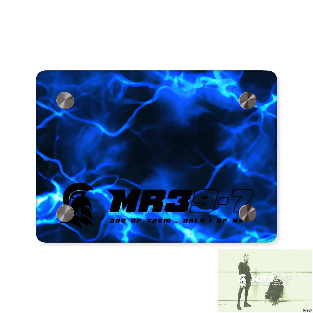 MR39-7 Electric Blue Acrylic Wall Art Panels 7’’ x 5’’ (Horizontal) / 0.25’’ Home Decor