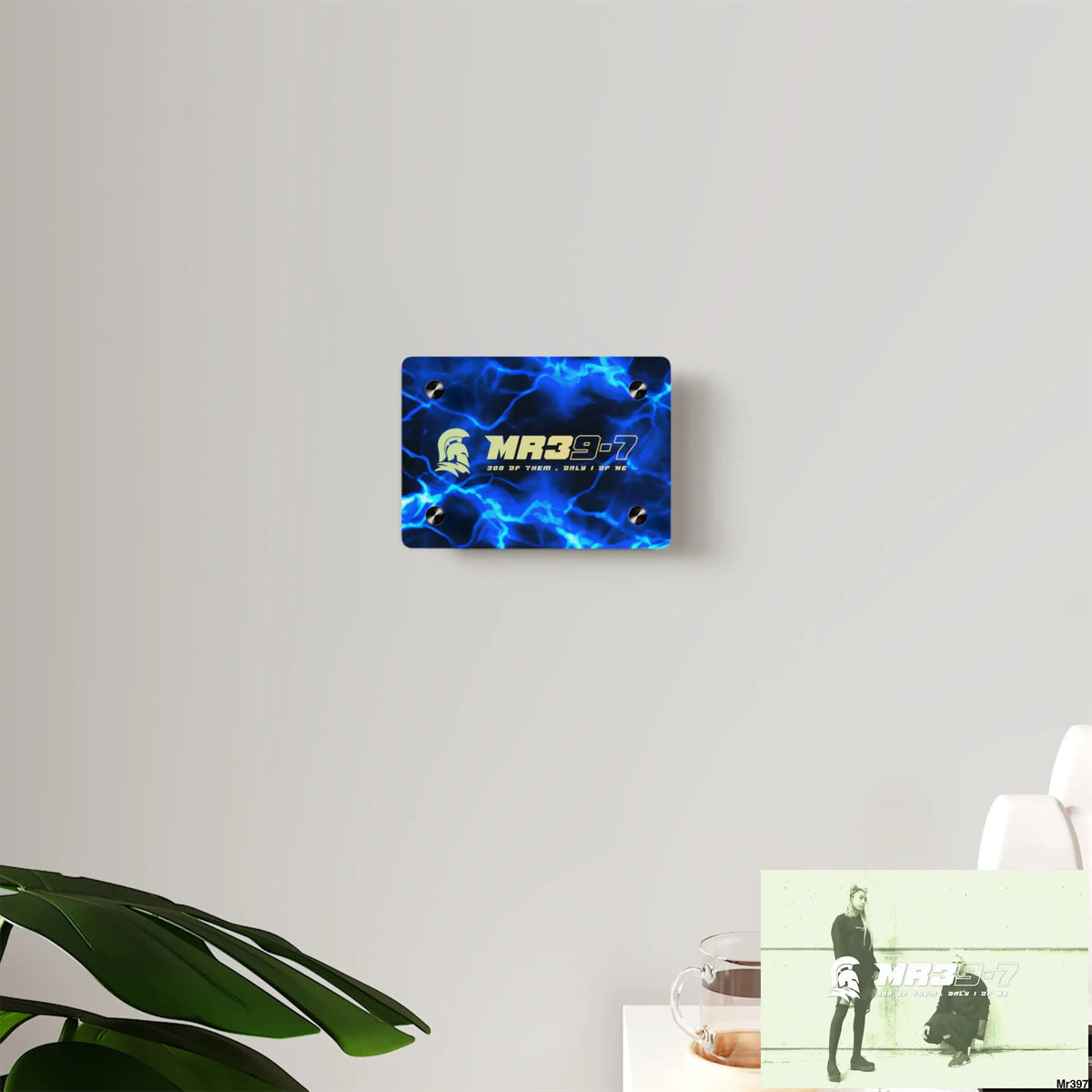 MR39-7 Electric Blue Acrylic Wall Art Panels Home Decor