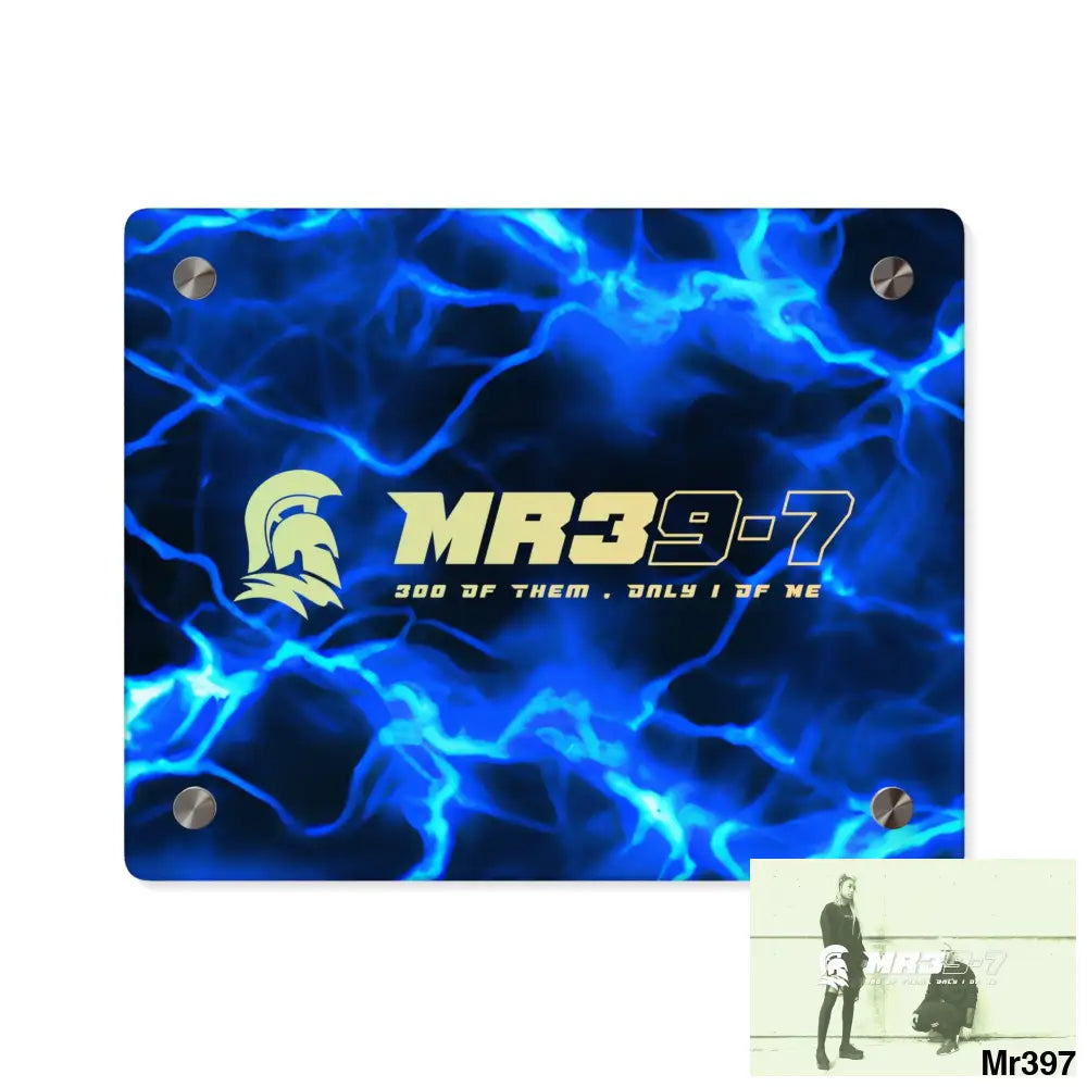 MR39-7 Electric Blue Acrylic Wall Art Panels 10″ x 8″ (Horizontal) / 0.25’’ Home Decor