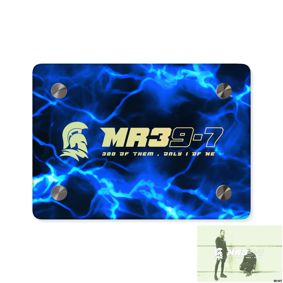 MR39-7 Electric Blue Acrylic Wall Art Panels 7’’ x 5’’ (Horizontal) / 0.25’’ Home Decor