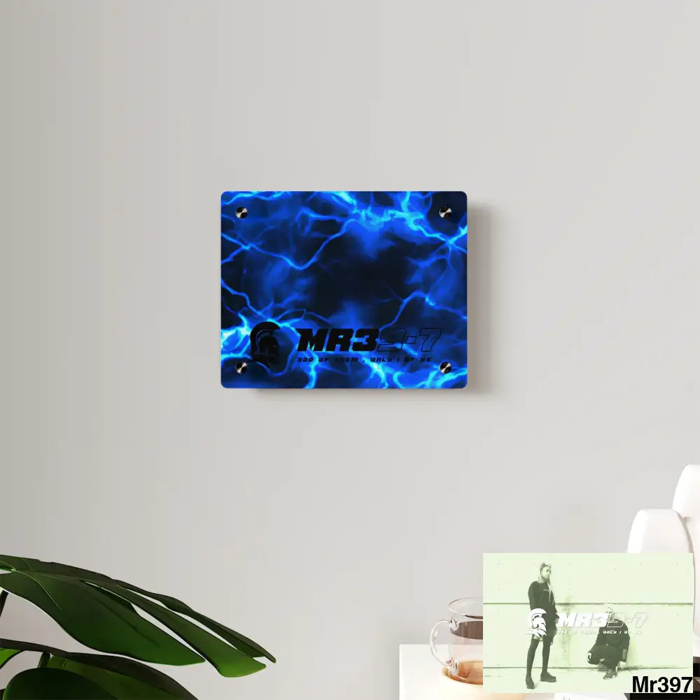 MR39-7 Electric Blue Acrylic Wall Art Panels Home Decor